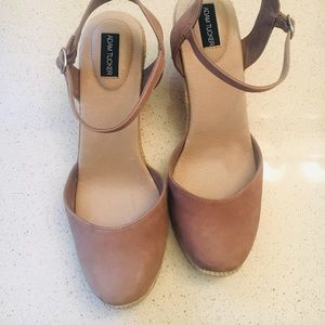 Espadrille wedges- taupe size 11!